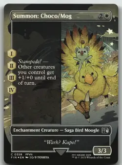Summon: Choco/Mog (Borderless) foil C FINAL FANTASY 358 NM - Image 1