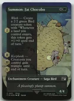 Summon: Fat Chocobo (Borderless) foil C FINAL FANTASY 371 NM - Image 1