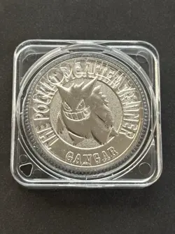 Gengar NO.094 Pokemon Battle Coin Medal Pokemon Japanese 1997 Nintendo Silver - Image 1