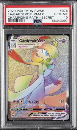 2020 POKEMON SWORD & SHIELD CHAMP'S PATH SECRET FULL ART/GARDEVOIR VMAX PSA 10 - Image 1