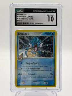 2005 Pokemon GYARADOS EX Deoxys 8/107 Holo CGC 10 Gem Mint - Image 1