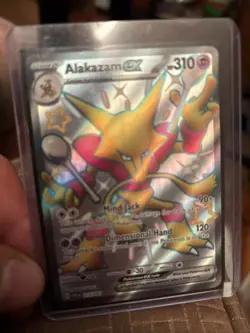 Pokemon TCG SV-Paldean Fates Alakazam ex #215/091 Shiny Ultra Rare - Image 1