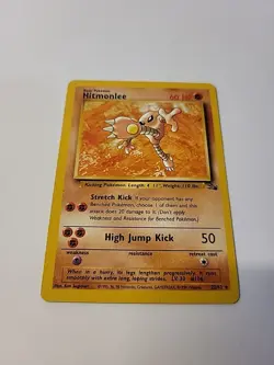Hitmonlee - Pokemon Fossil 22/62 - Rare - Unlimited - LP - VTG - Image 3