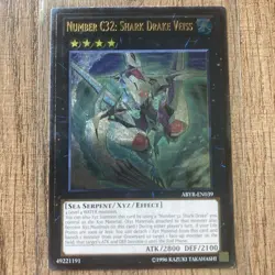 Yu-Gi-Oh! Number C32: Shark Drake Veiss (ABYR-EN039) Unl Ultimate Rare Played - Image 1