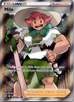 Milo 190/192 Rebel Clash NM Full Art Ultra Rare Pokemon Card - Image 1