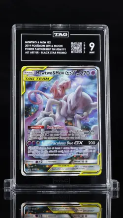 TAG 9 - Mewtwo & Mew GX - Promo SM191 S&M Holo Card - Alternate Art Ultra Rare - Image 1