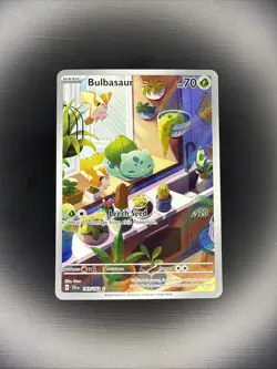 Pokemon TCG Bulbasaur Stellar Crown Illustration Holo Card 143/142 - Image 1