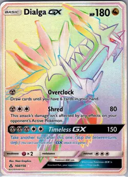 Dialga GX (Secret Rare) 164/156 SM - Ultra Prism - Pokemon Card - NM - Image 1