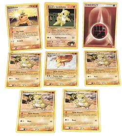 Sandshrew Brock’s Sandshrew Sandslash Fighting Energy Pokemon Cards 1995 2007 - Image 1