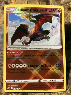 Pokemon TCG Crown Zenith Radiant Charizard 020/159 Radiant Rare - Image 1