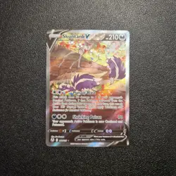 Pokemon TCG Skuntank V Silver Tempest 181/195 Holo Ultra Rare Near Mint - Image 1