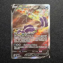 Pokemon TCG Skuntank V Silver Tempest 181/195 Holo Ultra Rare Near Mint - Image 2