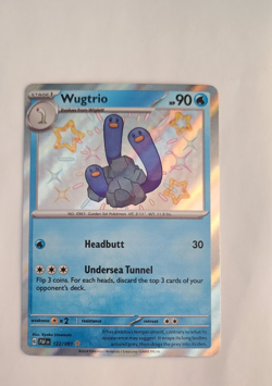 Pokemon 2024 Paldean Fates Wugtrio 122/91 Holo Rare Baby Shiny NM - Image 1