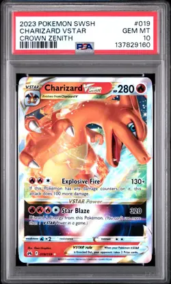 PSA 10 CHARIZARD VSTAR 019/159 CROWN ZENITH POKEMON 🔥 - Image 1
