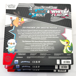 3x Pokemon Black Bolt White Flare Scarlet & Violet Poster Collection Boxes New - Image 2
