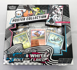 3x Pokemon Black Bolt White Flare Scarlet & Violet Poster Collection Boxes New - Image 4
