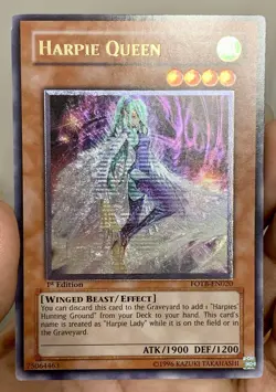 Yugioh Harpie Queen FOTB-EN020 Ultimate Rare (UTR) 1st Ed NM/VLP - Image 1