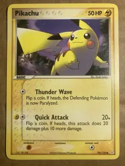Pikachu Pokemon Card Holon Phantoms 78/110 LP - Image 1