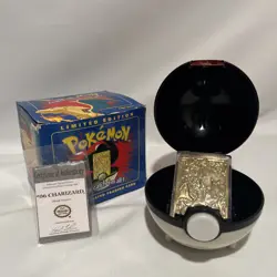 Charizard Pokemon 23K Gold Plated Trading Card 1999 Burger King Pokeball COA - Image 1