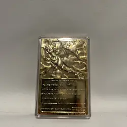 Charizard Pokemon 23K Gold Plated Trading Card 1999 Burger King Pokeball COA - Image 3