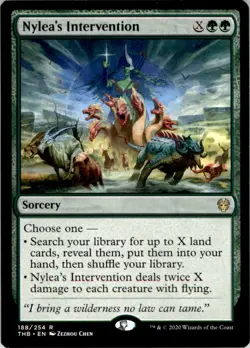 2020 MTG Theros Beyond Death Nylea's Intervention #188 LP - Image 1
