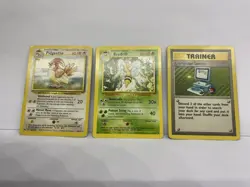 Pokemon Base Set Beedrill 17 NM - pidgeotto 22 MP - computer search 71 MP - Image 1