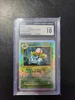 POKEMON IVYSAUR LEGENDARY COLLECTION REVERSE HOLO 47/110 CGC 10 GEM MINT RARE - Image 1