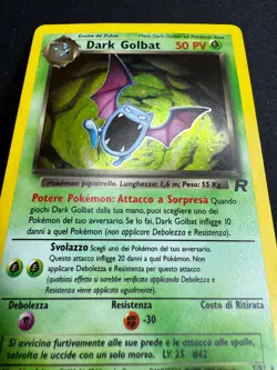 Pokemon Dark Golbat 7/82 Rara Holo Team Rocket Unlimited Wizards ITA Vintage - Image 4