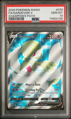 Fa/Gardevoir V Pokemon Sword & Shield Champion'S Path 070 PSA 10 - Image 1