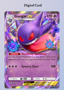 (Digital Card) Gengar EX, Pokemon TCG Pocket, English - Image 1