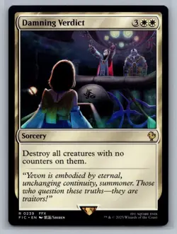 ~ Damning Verdict ~ NM ~ Commander: FINAL FANTASY ~ MTG ~ - Image 1