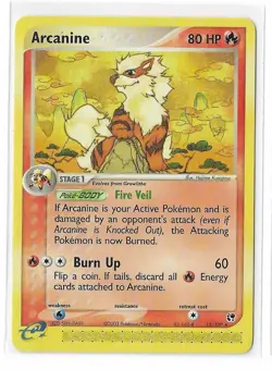 Arcanine 15/100 Non-Holo Ex Sandstorm E-Reader Pokemon TCG Card NM - Image 1