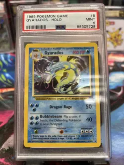 Pokemon Cards - PSA 9 Gyarados 6/102 - Base Set - Holo - MINT - PSA9 - Image 1