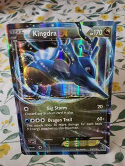 Pokemon KINGDRA EX JUMBO PROMO CARD 73/124 Rare LP Holo Light Play Oversized - Image 1
