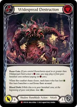 Flesh and Blood FAB Widespread Destruction NM 1st EditionRainbow Foil - Image 1
