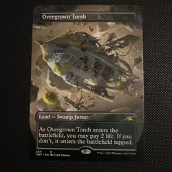 Overgrown Tomb 284 Borderless Unfinity UNF MTG Magic - Image 1