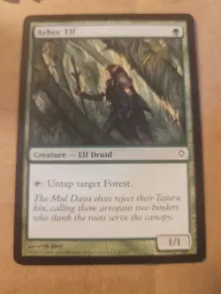 MTG Arbor Elf Worldwake Magic #95 (rk post) English Green Druid LP BULK DISCOUNT - Image 1