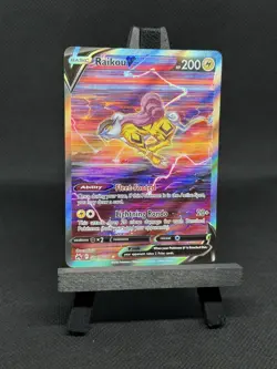 Pokemon Raikou V GG41 Crown Zenith Galarian Gallery Full Art NM TCG - Image 1