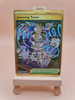 Pokemon TCG Jamming Tower 243/182 Destined Rivals Hyper Rare Gold - Image 1