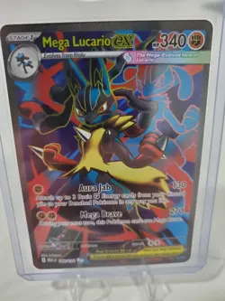 Mega Lucario ex 160/132 Me01: Mega Evolution Holo NM Pokemon TCG - Image 3