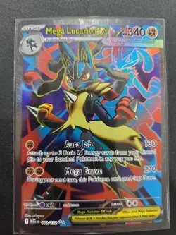 Mega Lucario ex 160/132 Me01: Mega Evolution Holo NM Pokemon TCG - Image 4