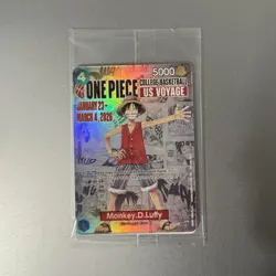 Bandai Namco ONE PIECE CARD GAME US Voyage Monkey D. Luffy Holo Limited Edition - Image 1