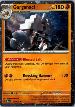 Garganacl Cosmos Holo 123/193 Rare BLE Blister Exclusives LP-NM Pokemon Card - Image 1