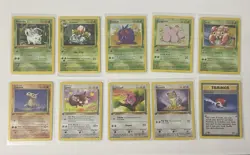 Pokemon 1st Edition Jungle 10 Card Lot LP No Duplicates - Image 1