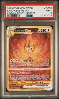 2023 Pokemon Crown Zenith Arceus VStar #GG70 Secret Rare PSA 9 - Image 1