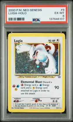 2000 POKEMON NEO GENESIS #9 LUGIA-HOLO PSA 6 - Image 1