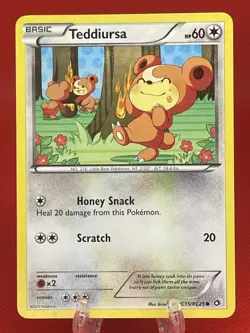Pokemon TCG Teddiursa RC15/RC25 B&W Legendary Treasures Radiant Collection NM - Image 1