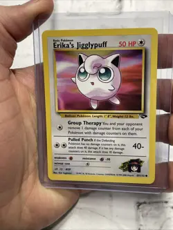 Erika's Jigglypuff 69/132 Unlimited Pokemon Gym Challenge Common Vintage NM/MT - Image 1
