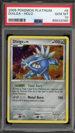 Pokemon Dialga Platinum Holo Rare #6 PSA 10 Gem Mint - Image 1