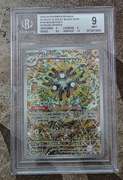 2024 Pokemon SVP EN-SV Black Star Promo Magneton #159 Surging Sparks Etb BGS 9 - Image 1